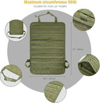 Universal Tactical Car Seat Back Organizer Bag - Molle Vehicle Organizers Panel with 4 Detachable Pouches (Military Green)