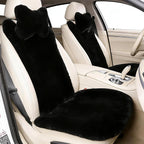 OGLAND 2 Pack Fuzzy Fluffy Fur Sheepskin Car Seat Covers for Auto Soft Cozy Wool Universal Seat Cushion Accessories Automobil