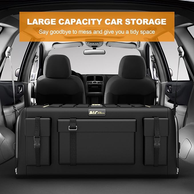 Ergocar Car Trunk Organizer Car Boot Storage Organiser Multi Pocket Car Boot Tidy Storage 3 Times Size Folded Portable