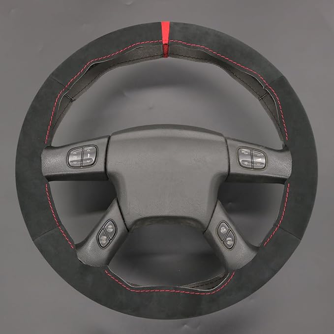 MEWANT Hand Stitched Steering Wheel Cover for Chevy Silverado 1500 2003-2006 Trailblazer 9040 Athsuede Steering Wrap