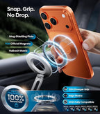 Wigoo Vacuum Magnetic Phone Holder for Car for Magsafe [80LBS Suction & 3000gf Magnetic] 360° Adjustable Car Phone Mount, for iPhone 17 Pro Max 16 15 14 13 12 Air Plus, Silver