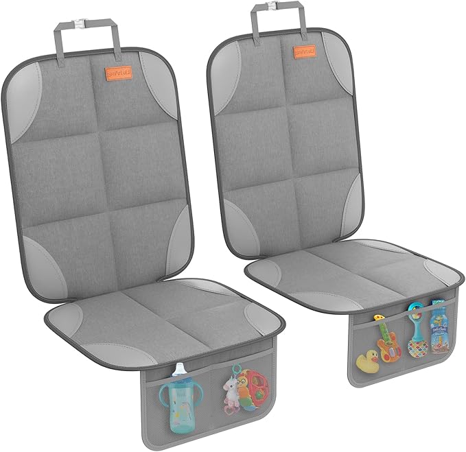 SMART ELF2 Pack Car Seat Protector-600D Fabric Waterproof Carseat Protector with Thicily Padded to Protect Your Car Seats fro