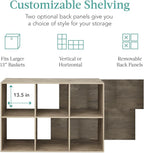 Best Choice Products 6-Cube Storage Organizer, 13.5in Shelf Opening, Bookcase, Display Shelf, Customizable w/ 3 Removable Bac