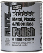 Flitz Metal Polish Paste - 2lb Can of USA-Made Polish for Solid Chrome, Stainless Steel, Aluminum - Non-Abrasive for Light Oxidation - Requires Manual Buffing - Not for Plated/Coated Surfaces (3 Pack)