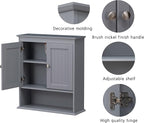 Spirich Bathroom Wall Cabinet, Wall Mounted Medicine Cabinet Organizer, Over The Toilet Storage Cabinet with Doors and Shelve