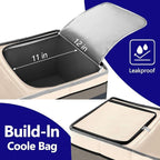 Trunk Organizer with Built-in Insulated Leak Proof Cooler Bag,Collapsible Cargo Organizer for SUV with Non Slip Bottom