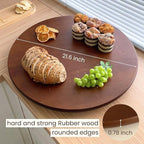 CONMEOCON- 22" Wooden Large Lazy Susan for Table Top with Premium Rubber Wood Sturdy and Good Craftsmanship, Large Charcuteri