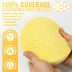 Yellow Polish Pad, Buffing Polishing Pads, 1Pc 6.5 Inch Face for 6 Inch 150mm Backing Plate Compound Buffing Sponge Pads for Car Buffer Polisher Compounding, Polishing and Waxing