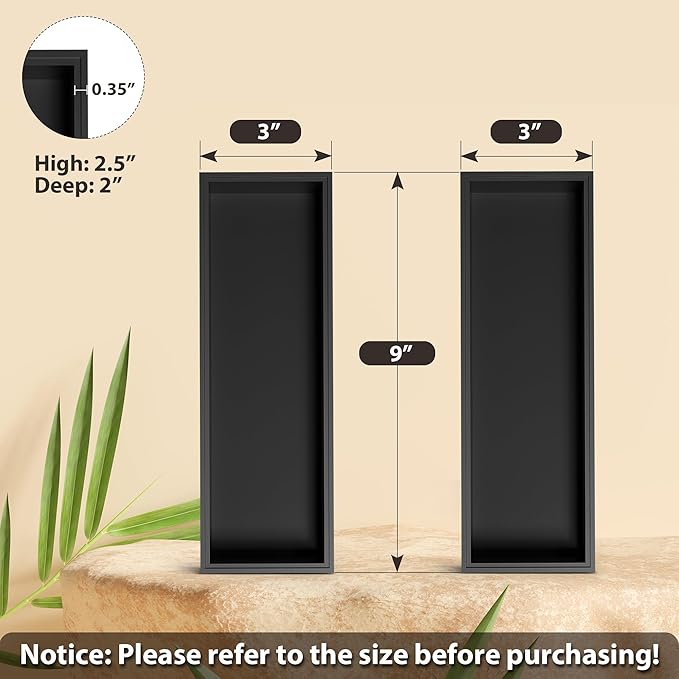 Black Silverware Organizer Small, 8 PCS Black Drawer Organizers, Stackable Tool Box Organizer for Garage Organization / 2 PCS