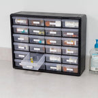 Akro-Mils 24-Drawer Plastic Drawer Storage Cabinet for Garage Organization, Bead Organizer, Building Bricks Storage, Teacher 