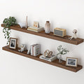 Heimlove 55 Inch Floating Shelves for Wall,Extra Long Mounted Storage Wall Shelves with Invisible Metal Bracket for Bedroom L
