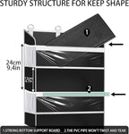 KYEVIS Over the Door Hat Organizer for Baseball Caps, Hold up to 60 Hats Rack Storage for Door/Closet/Wall, Clear Pockets Han