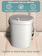 Waterproof Car Garbage Can, 1.9 Gallon Soft Silicone Hanging Trash Can for Car with Lid, Easy to Clean Multi-Purpose Automotive Garbage Bin