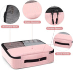 SDGFUI 8 PCS Compression Packing Cubes for Travel Women, Compression Bags Organizer for Luggage Space Saving Travel Essential