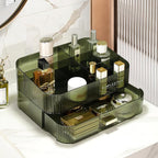 Makeup Organizer for Vanity, Large Desk Organizer with Stackable Drawer for Cosmetics, Skincare, Lipsticks, Eyeshadow Palette