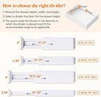 Lifewit 12 Pack 4" High Drawer Dividers 28-43.5cm/11-17" Adjustable Drawer Organizer for Clothes/Utensils, Expandable Drawer 