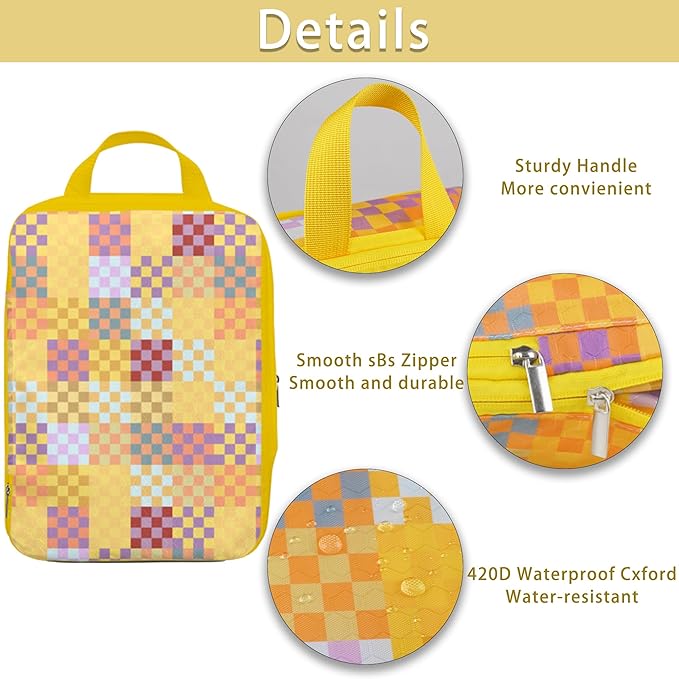 8 Pcs Compression Packing Cubes for Travel, Lightweight Waterproof Luggage Organizer Bags Set, Washable Packaging Cubes for W