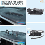 Aunginsy Center Console Dash Storage Organizer Tray Compatible with Toyota Tundra/Sequoia 2022-2026, Dashboard Storage Box with Phone Holder/Walkie-Talkie Stand/Radio Stand Insert Mounted Accessories