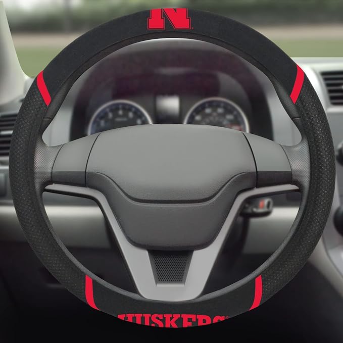 FANMATS NCAA Unisex-Adult Embroidered Steering Wheel Cover