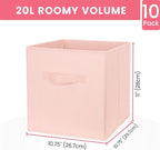 Criusia Storage Cubes- 11 Inch Cube Storage Bins for Organizing Shelves - Nursery Closet Organization Bins for Clothes Blanke