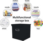 Closet Organizers Fabric Storage Bins With Lids Collapsible Cube Storage Organizer Basket With Handles,Storage Boxes for Clot