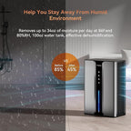 Home Dehumidifier with Drain Hose, (950 sq.ft) 95oz Quiet dehumidifier for Bathroom Bedroom, with Air Reusable Filter Indoor 