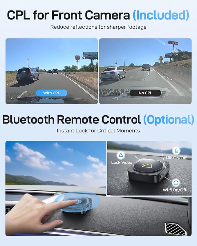 VIOFO A229 Ultra 2CH Dual 4K Dash Cam Front and Rear, Dual STARVIS 2 IMX678 Sensors & 2-Channel 4K HDR, Faster 5GHz Wi-Fi & P