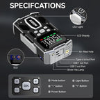 Portable Car Jump Starter with Air Compressor, ACEZUK 150PSI 8000A Jump Starter (All Gas/10.0L Diesel), 12V Battery Jump Box