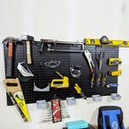 Wallmaster Pegboard Organizer Garage Storage - 48pcs Pegboard Hooks Set, Pegboard Tool Organizer with 48x24 Inch Steel Peg Bo
