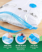 6 Pack Jumbo Vacuum Storage Bags (40"x28"), Reusable Vacuum Sealer Compression Space Saver Bag for Clothes, Mattress, Blanket
