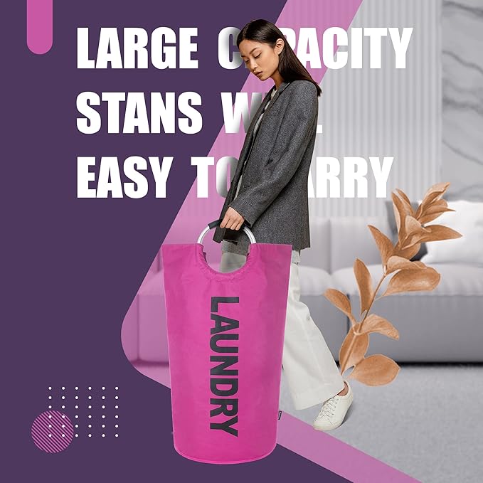 Caroeas 95L Pro Large Laundry Basket (13 Colors), Waterproof Laundry Hamper, Laundry Bag with Padded Handles, Clothes Hamper 