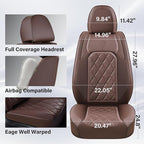 Coverado Front Seat Covers, Car Seat Covers Front Seats, Luxury Faux Leather Seat Covers for Cars, Car Seat Protector Waterpr