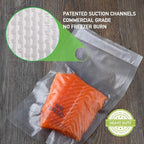Wevac 8''x100' & 11''x100' 2 Rolls Food Vacuum Seal Roll Keeper with Cutter, Ideal Vacuum Sealer Bags for Food Saver, BPA Fre