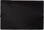 JAM PAPER Accordion Folders - 13 Pocket Plastic Expanding File - Legal Size - 10 x 15 - Black - Sold Individually