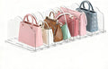 ANTOWIN 2 Pack Purse Organizers for Closet, Clear Adjustable Shelf Divider, Handbag Separators Storage Organizer, Shelf Divid