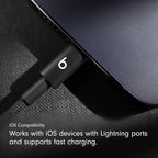 Beats USB-C to Lightning Woven Cable Fast Charging Durable/Tangle-Free Compatible Charger for Apple Devices w Lightning Ports
