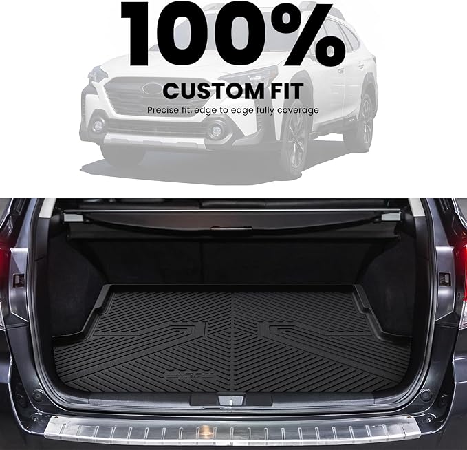 LASFIT Cargo Mat for Subaru Outback 2020-2025, All Weather TPE Custom Fit Easy Clean Durable No-Curling Trunk Mat for Outback 2025 2024 2023 2022 2021 2020 Trunk Liner, Black
