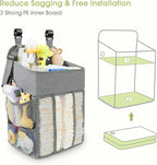 Maliton Changing Table Diaper Organizer - Baby Hanging Diaper Stacker Nursery Caddy Organizer for Cribs Playard Baby Essentia