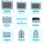 Mesh Packing Cubes for Travel, Durable Luggage Organizer with Sturdy Material and Double Zippers, Comprehensive Set for Trave