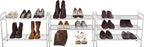 Simple Houseware 3-Tier Stackable Mesh Shoe Rack, Silver