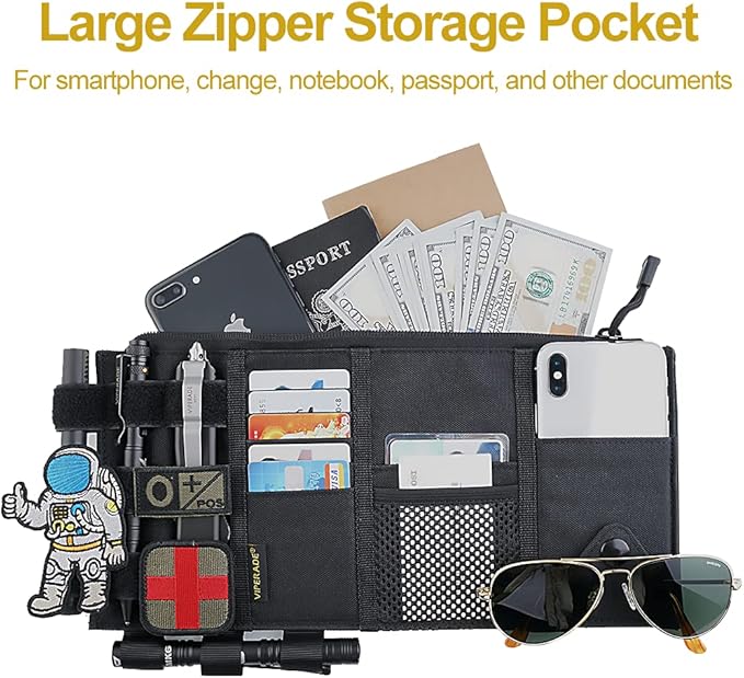 Viperade MOLLE Tactical Car Visor Organizer & Storage Pouch