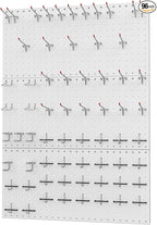 WALMANN 96 PCS Metal Pegboard with Pegboard Hooks, Garage Wall Tools Storage Pegboard for Garage, Workbench, Peg Boards, Tool