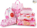 6 Pcs Compression Packing Cubes, Packing Cubes for Travel, Waterproof Luggage Organizer Bags Set, Cute Packaging Cubes for Wo