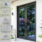 SUNBABY Window Tint for Home, One Way Privacy Film Heat & UV Blocking, Static Cling No Glue Renter Friendly Cover for Home Bedroom, Office & Sliding Glass Door, 17.5 x 118.1 Inch with 3 Tools, Blue