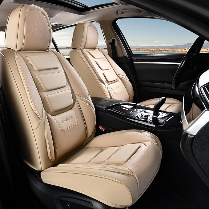 Coverado Car Seat Covers, Front Covers for Cars, Car Seat Cover Front Seats, Automotive Seat Cover, Waterproof, Leather Car S