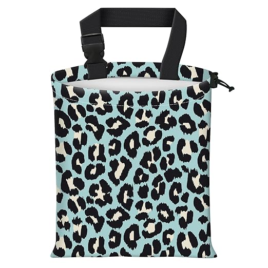 Car Trash Bag Large Hanging Can for Back of Seat, Cute Waterproof Car Garbage Bag for Vehicle, Travelling, Outdoor Cute Blue Black Leopard