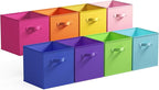 GRANNY SAYS 11 Inch Cube Storage Bins, Colorful Cube Storage Organizer, Fabric Storage Bins, Storage Cubes for Shelves, Close