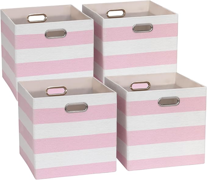 13x13x13 Storage Cube Bins, Foldable Storage Cubes Cubby Baskets Organizer Cloth Bins for Cube Storage Organizing Shelf Close
