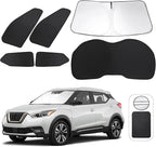 TINGLU Window Shades for Nissan Kicks 2018-2024 6PCS Accessories Side Full Windows Windshield Sun Shade Sun UV Rays & Privacy Protection for Camping,Napping,and Relaxing