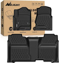 Nilight Floor Mats for Chevy Silverado GMC Sierra 1500 Crew Cab 2014-2018, Chevrolet Silverado Sierra 2500HD 3500HD 2015 2016 2017 2018 2019 All Weather Custom Fit Heavy Duty Floor Liners
